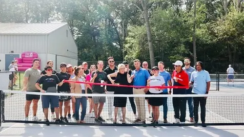 Ribbon cutting at the facility